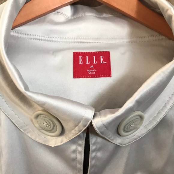 Silver Gray Crop Jacket Blazer Elle Pockets - Picture 4 of 5